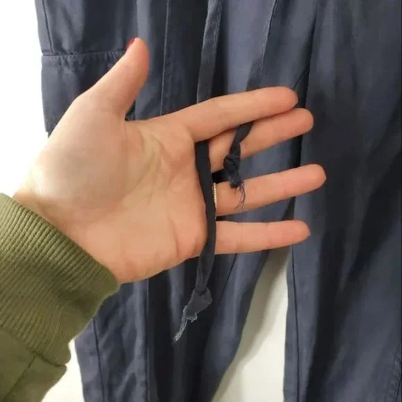 Knox Rose Blue Lyocell Joggers Womens Size L Lightweight Beachy Boho Pockets - Picture 2 of 3